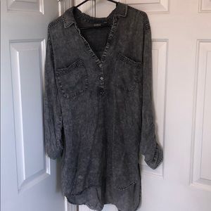 Distressed Shirt Dress
